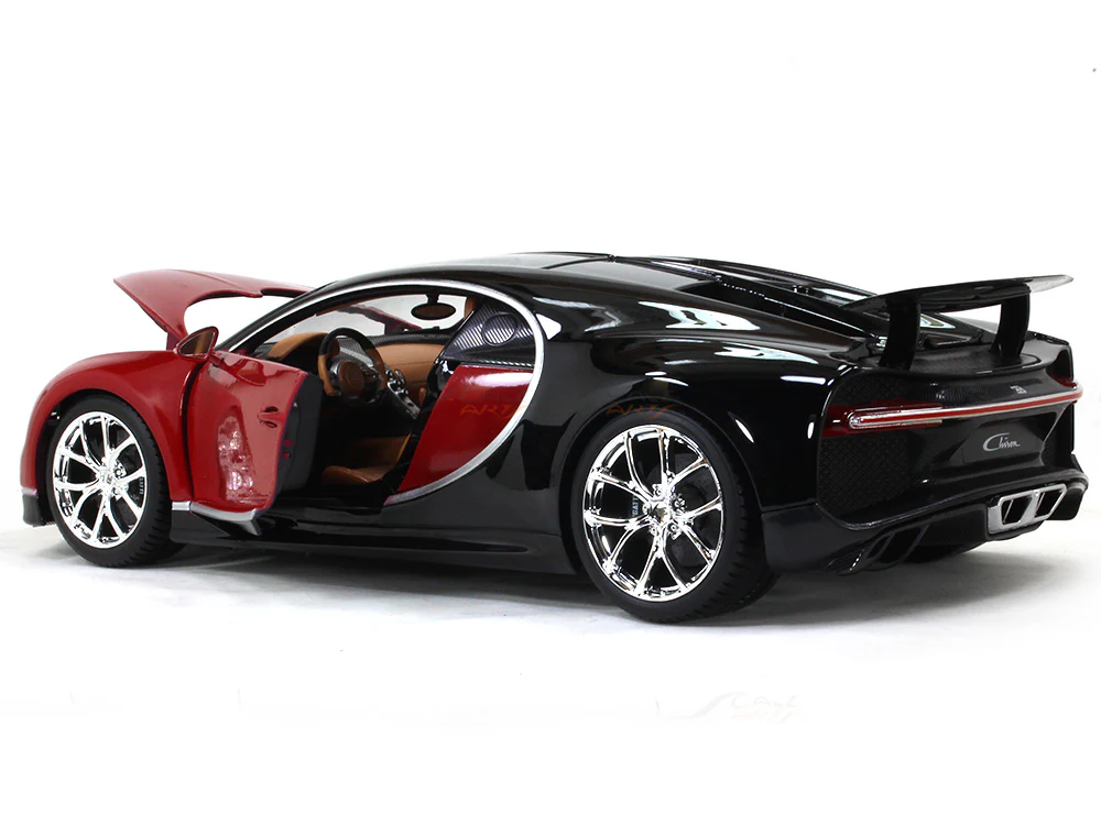 Bugatti Chiron red 1:18 Bburago diecast Scale Model car - Image 9