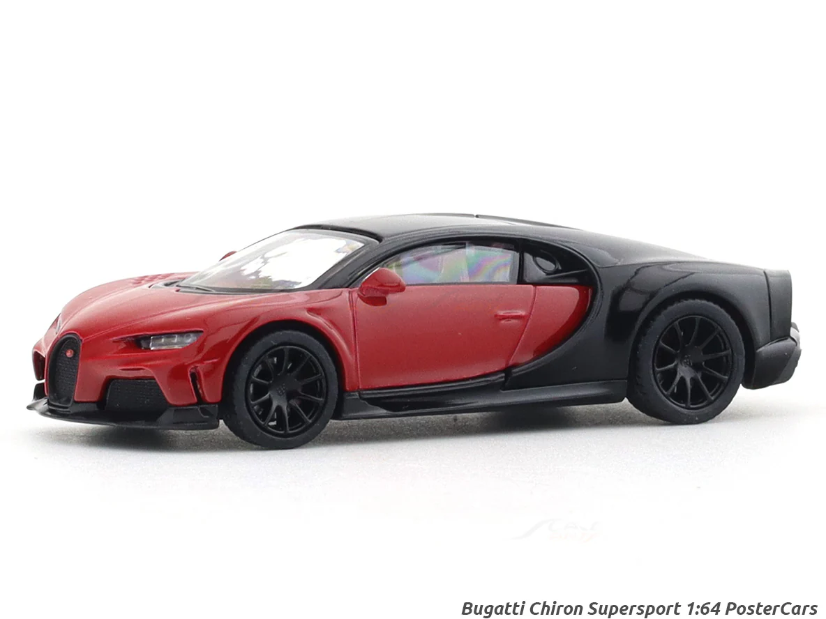 Bugatti Chiron Supersport red 1:64 PosterCars licensed diecast scale model car miniature car