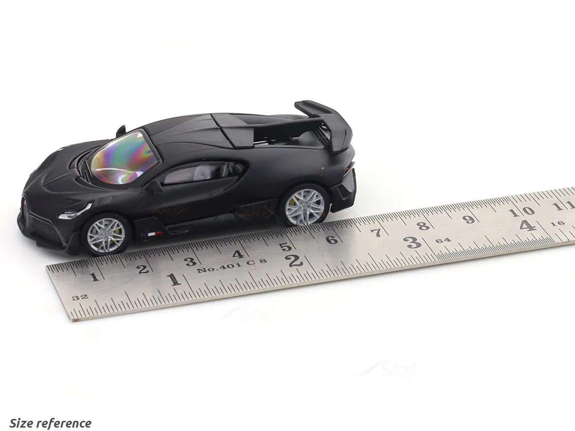 Bugatti Divo black 1:64 PosterCars licensed diecast scale model car miniature car - Image 11