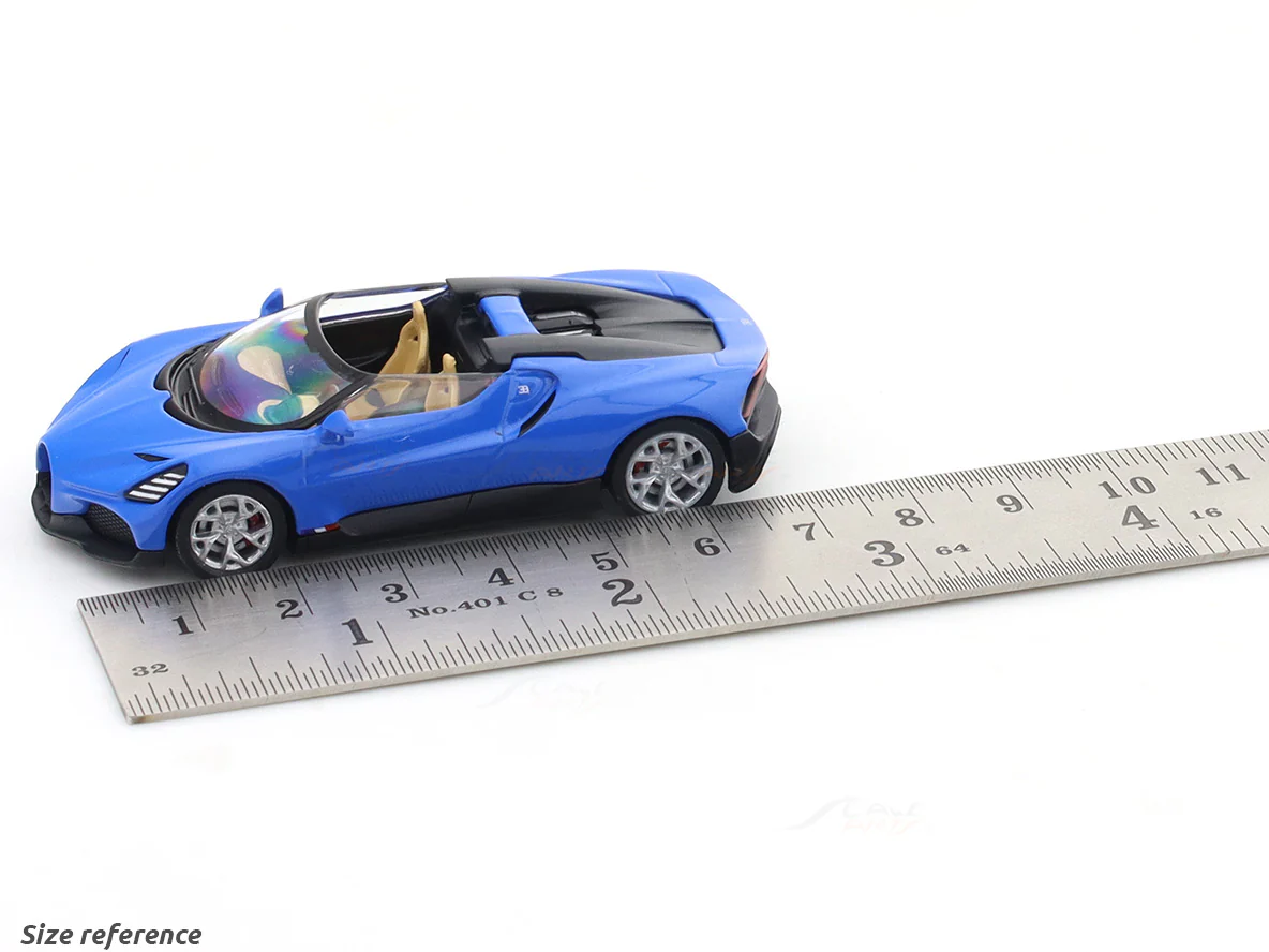 Bugatti Mistral blue 1:64 PosterCars licensed diecast scale model car miniature car - Image 11