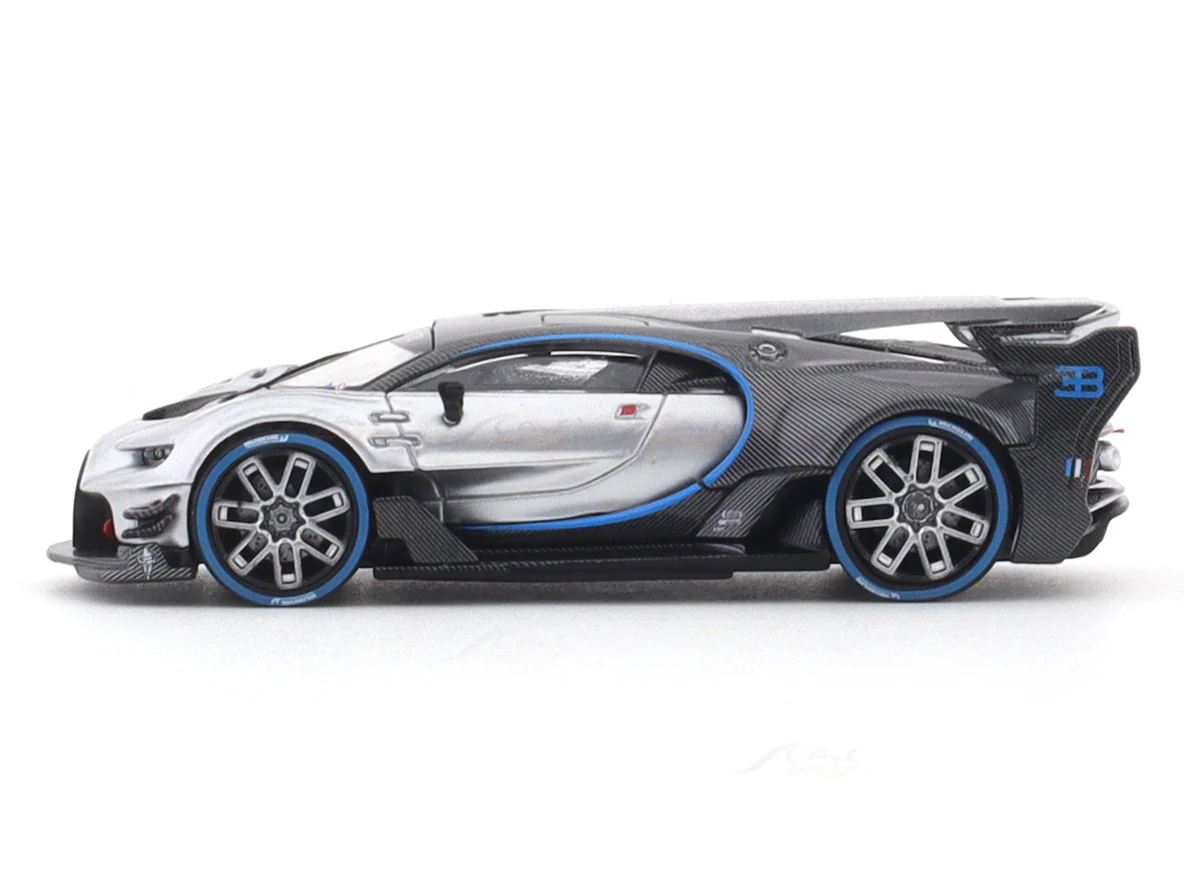 Bugatti Vision GT silver 1:64 MJ Model diecast scale model car - Image 2