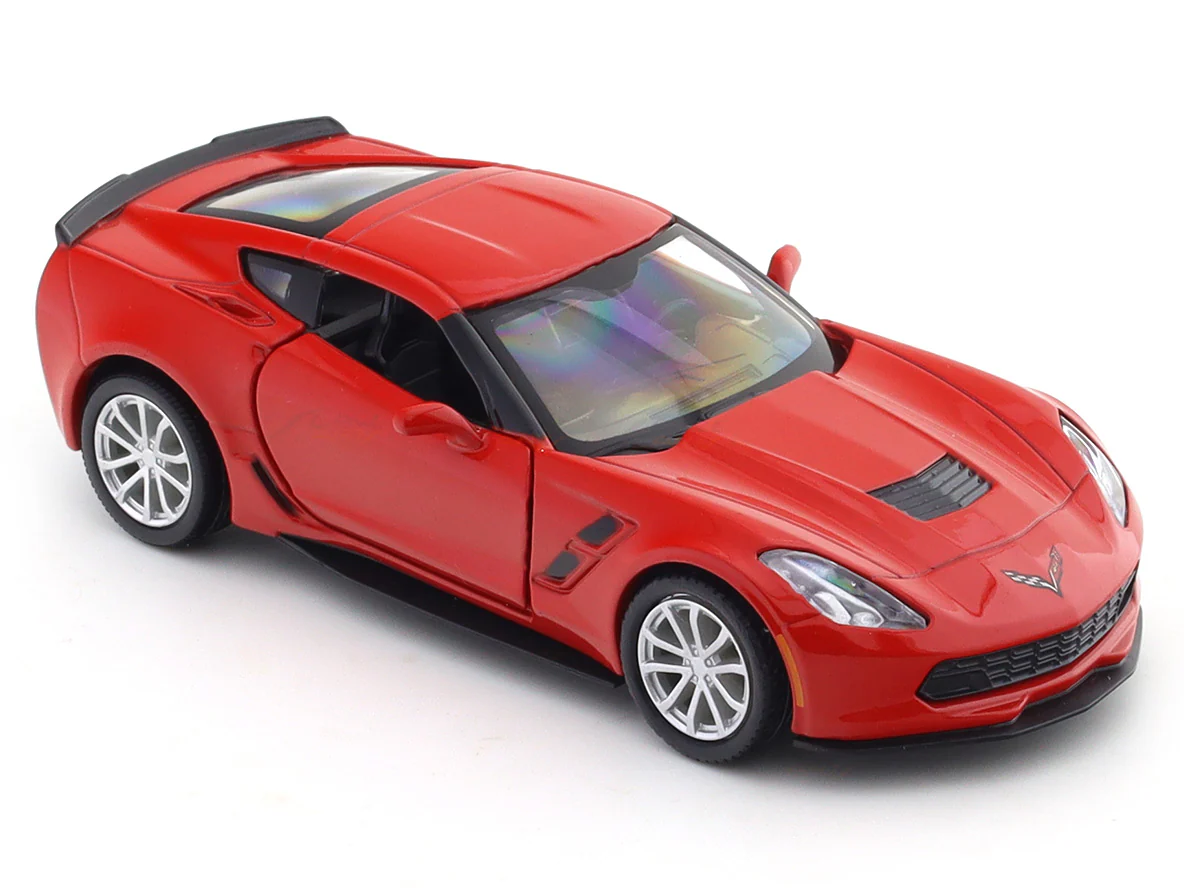 Chevrolet Corvette red 1:33-42 RMZ City licensed pull back car scale model - Image 7