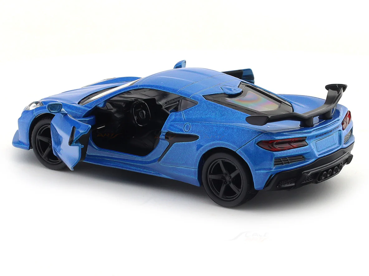 Chevrolet Corvette Z06 blue 1:33-42 RMZ City licensed pull back car scale model - Image 10