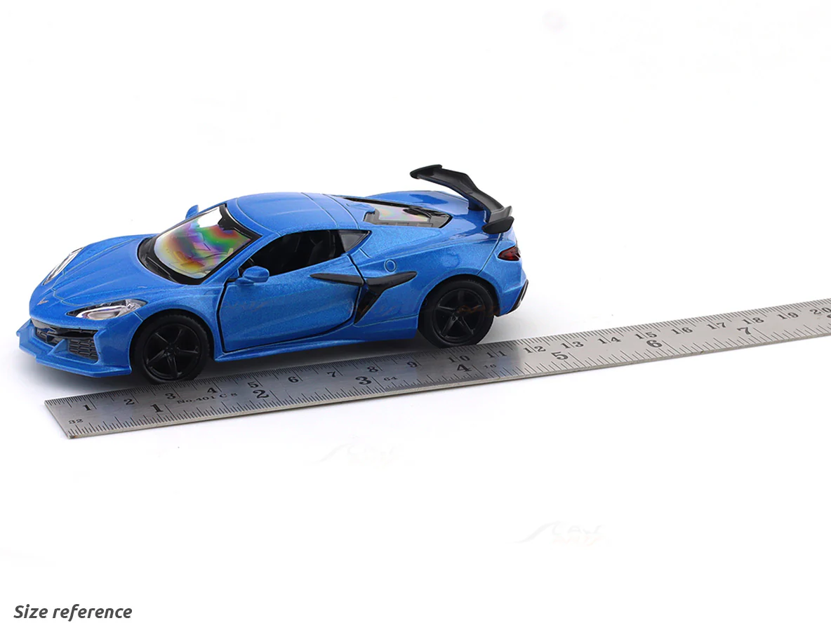 Chevrolet Corvette Z06 blue 1:33-42 RMZ City licensed pull back car scale model - Image 11