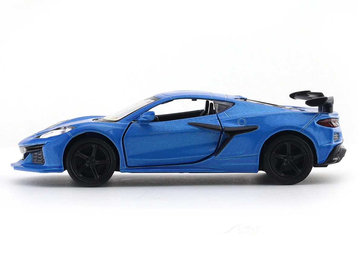 Chevrolet Corvette Z06 blue 1:33-42 RMZ City licensed pull back car scale model - Image 2