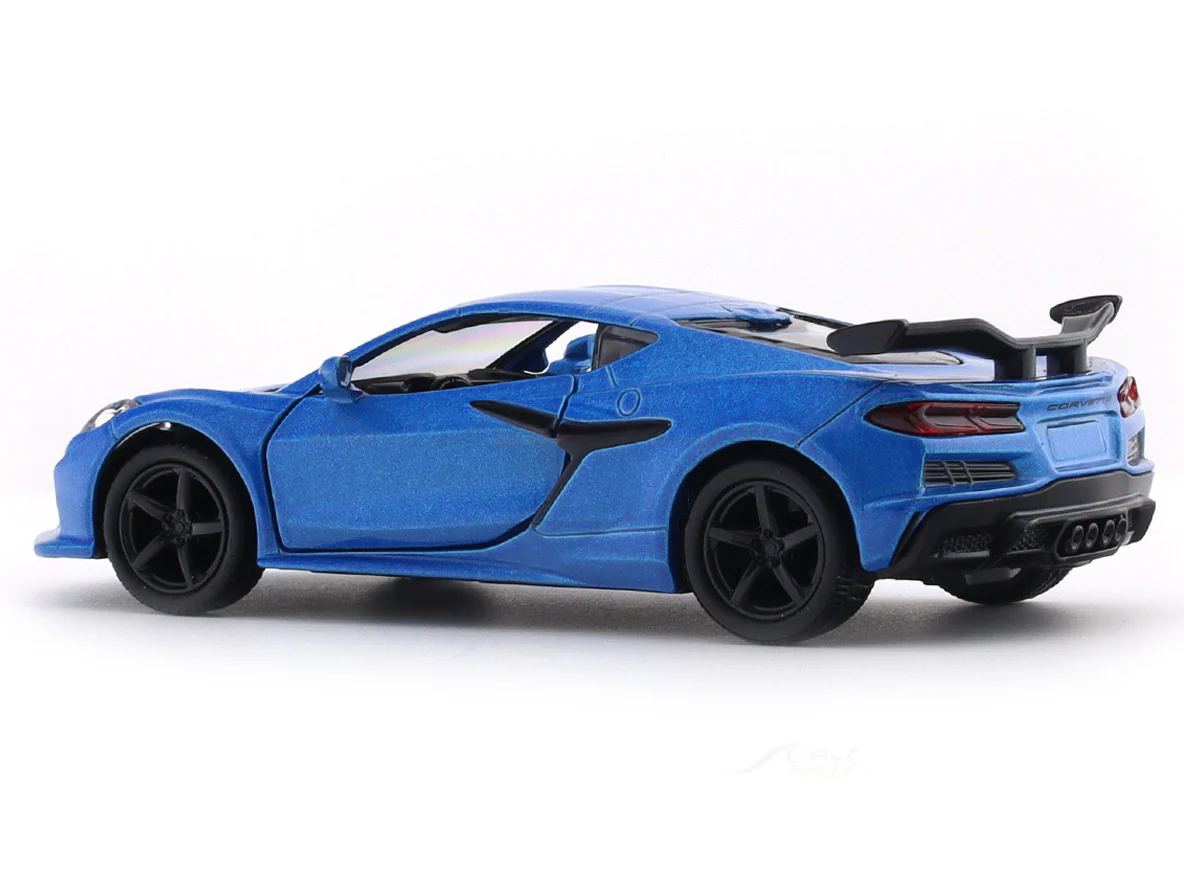 Chevrolet Corvette Z06 blue 1:33-42 RMZ City licensed pull back car scale model - Image 3