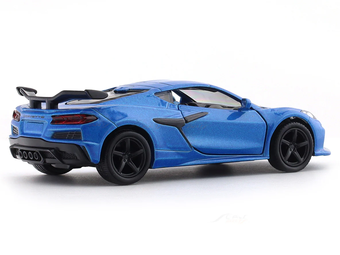 Chevrolet Corvette Z06 blue 1:33-42 RMZ City licensed pull back car scale model - Image 4