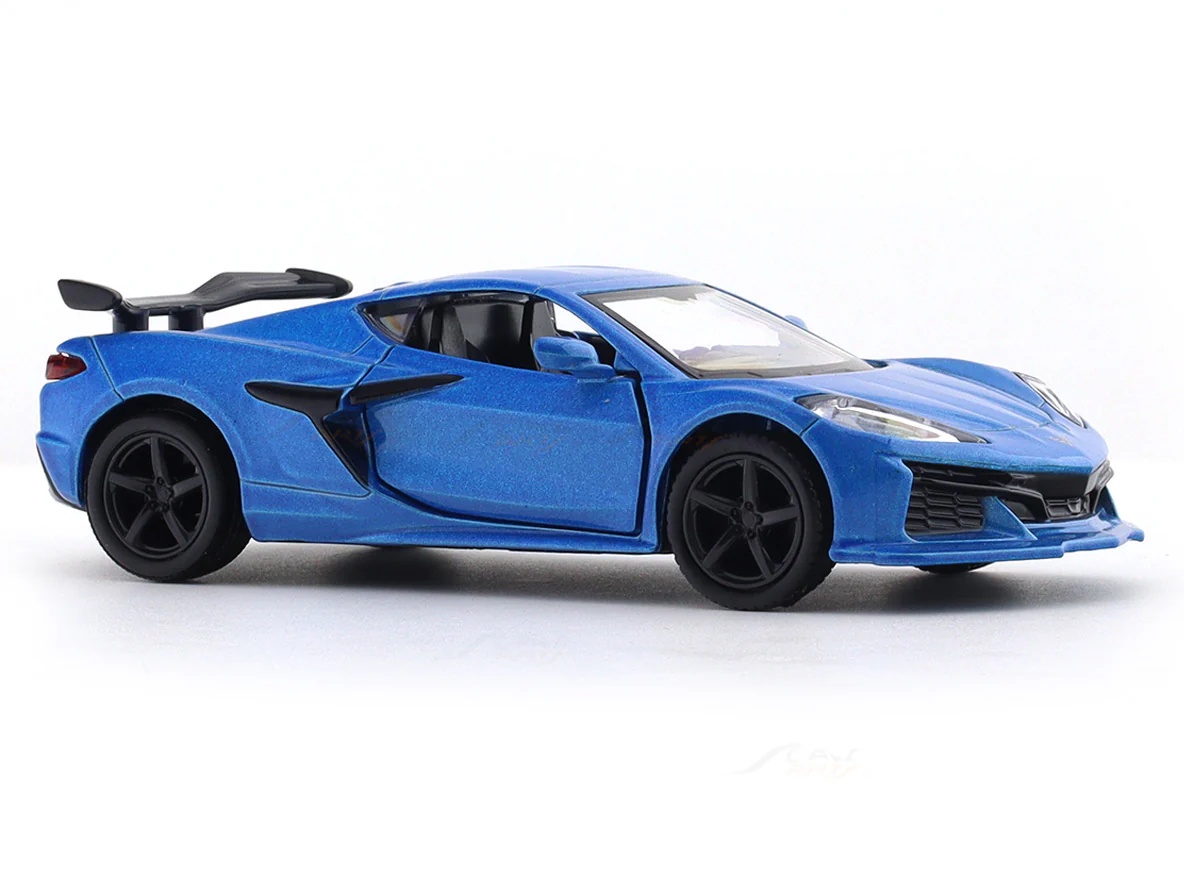 Chevrolet Corvette Z06 blue 1:33-42 RMZ City licensed pull back car scale model - Image 6