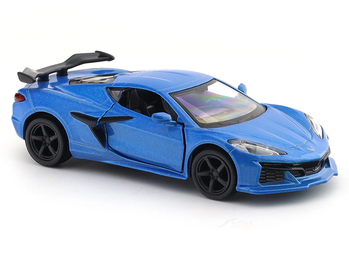 Chevrolet Corvette Z06 blue 1:33-42 RMZ City licensed pull back car scale model - Image 7