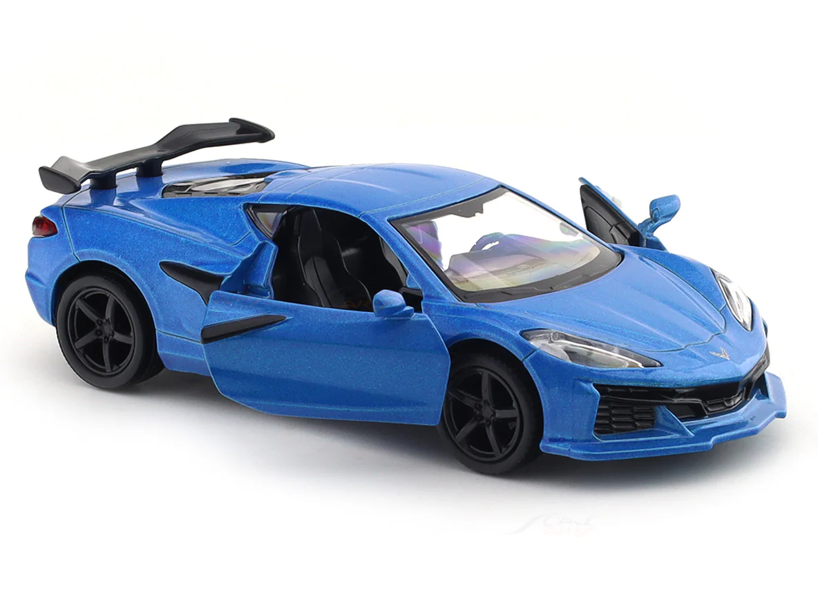 Chevrolet Corvette Z06 blue 1:33-42 RMZ City licensed pull back car scale model - Image 9