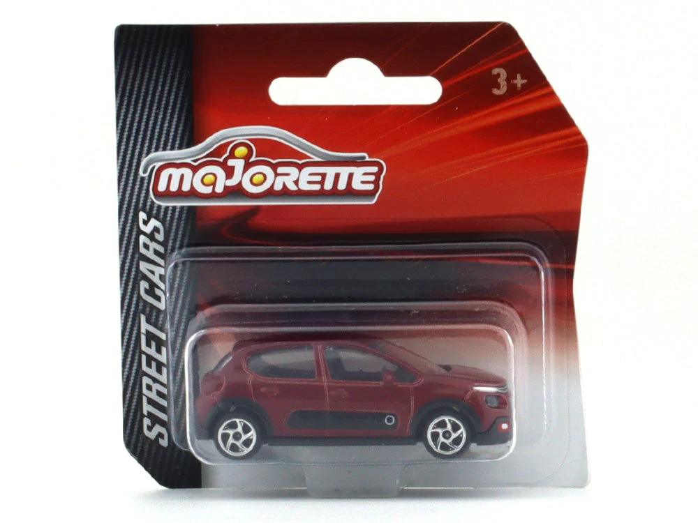 Citroen C3 Red Street cars 1:64 Majorette scale model car