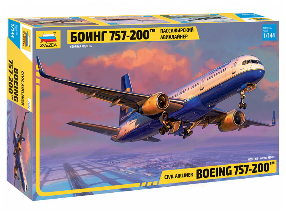Civil airliner Boeing 757-200 1:144 Zvezda plastic model kit