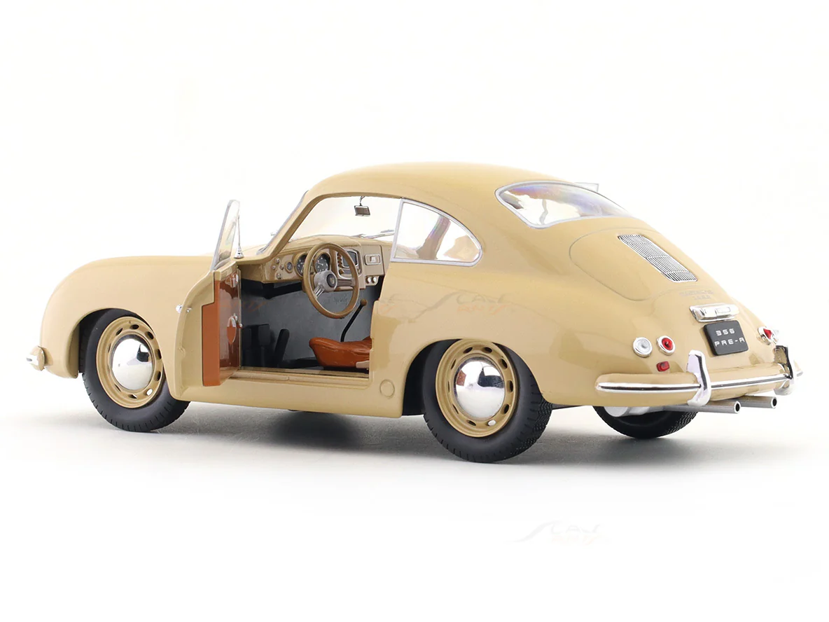 1953 Porsche 356 Pre-A beige 1:18 Solido licensed diecast scale model car collectible - Image 10