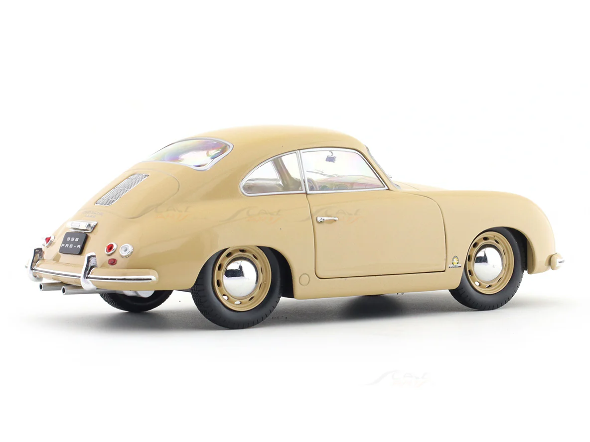 1953 Porsche 356 Pre-A beige 1:18 Solido licensed diecast scale model car collectible - Image 4