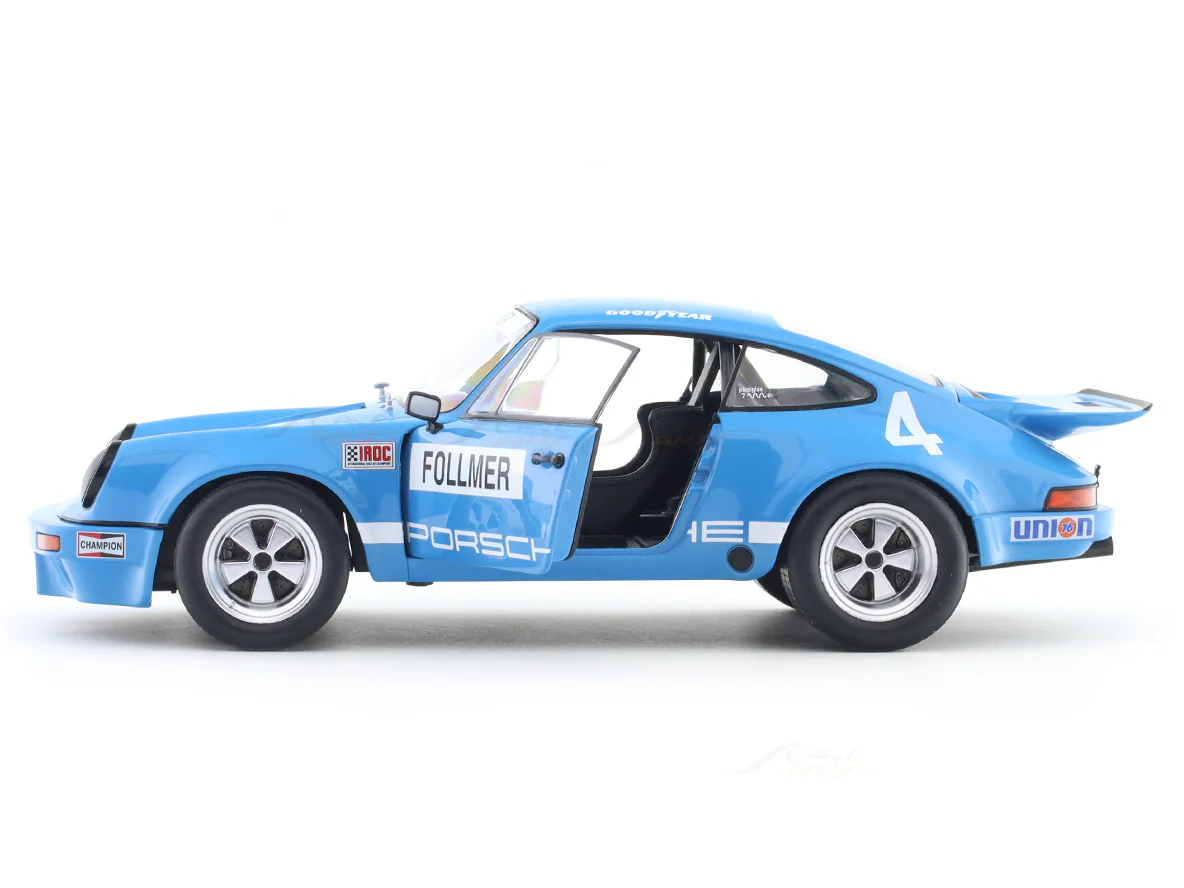 1974 Porsche 911 IROC Riverside Blue 1:18 Solido licensed diecast scale model car collectible - Image 10