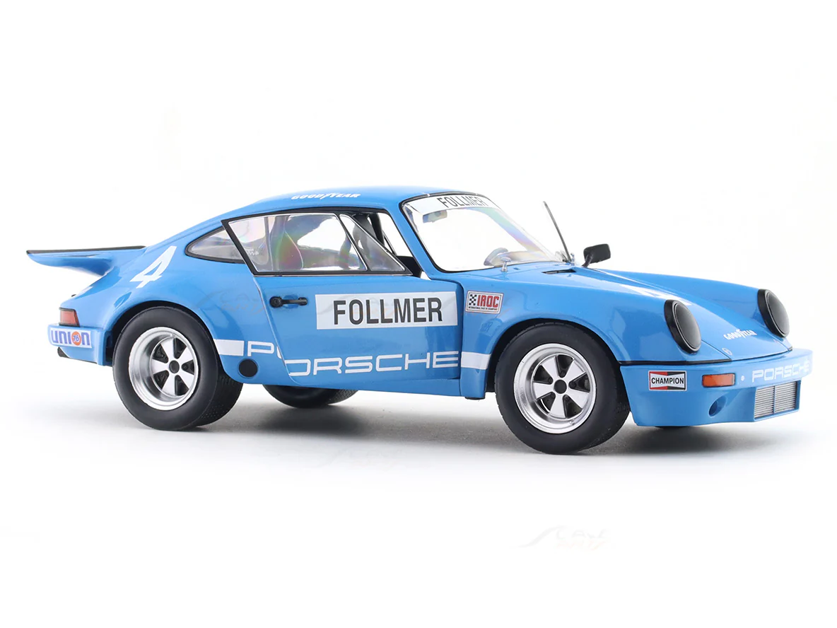 1974 Porsche 911 IROC Riverside Blue 1:18 Solido licensed diecast scale model car collectible - Image 2