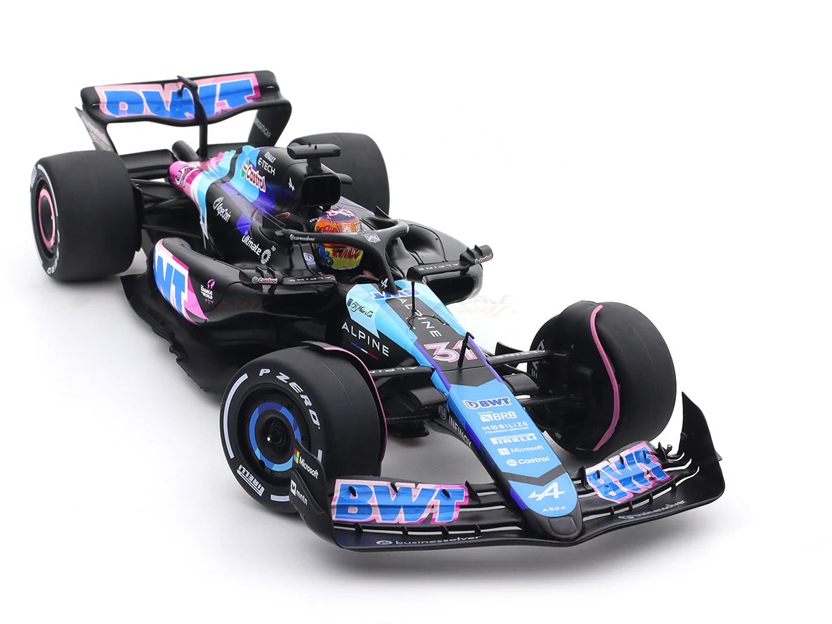 2024 Alpine A524 Miami GP E Ocon 1:18 Solido licensed diecast scale model car collectible - Image 10