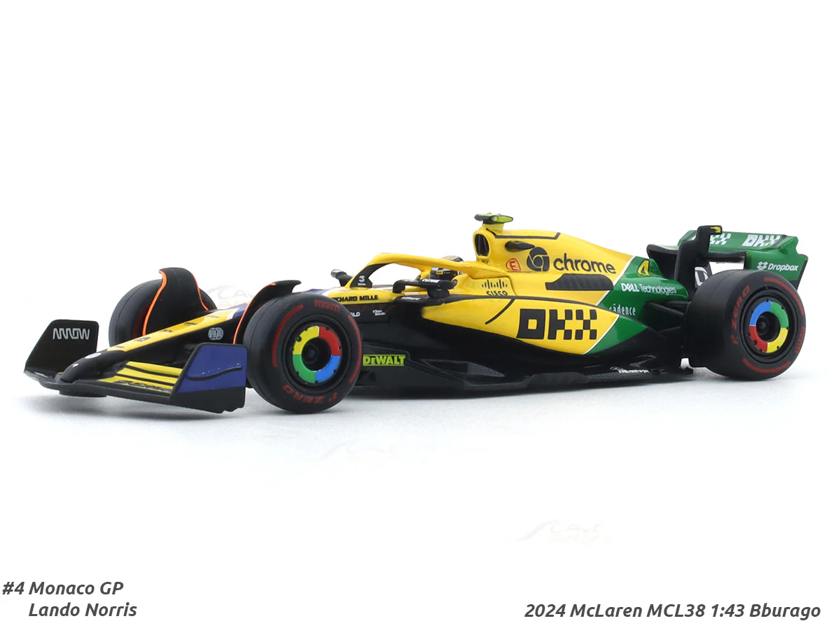 Coffee mug & 2024 McLaren MCL38 No.4 Lando Norris Senna Tribute 1:43 Bburago Formula 1 diecast scale model car - Image 2