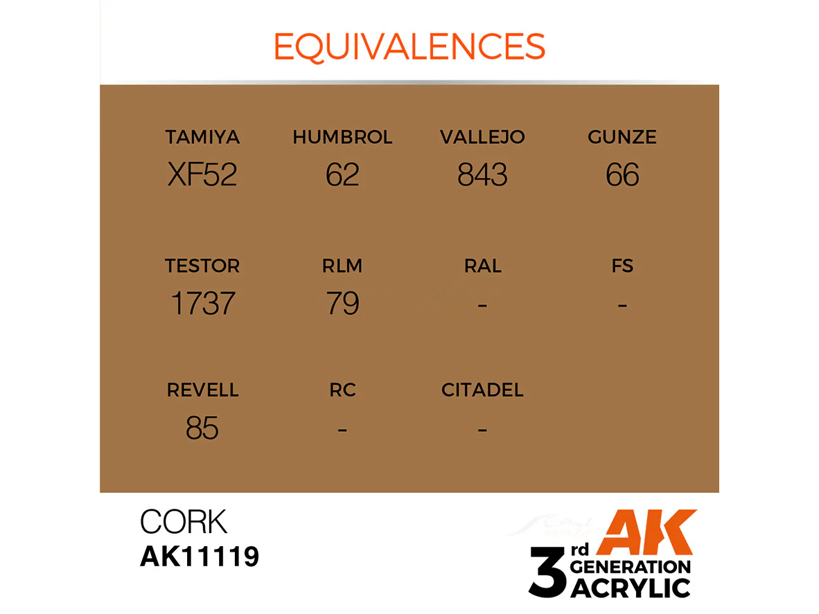 Cork 17ml AK Interactive acrylic color AK11119 - Image 2