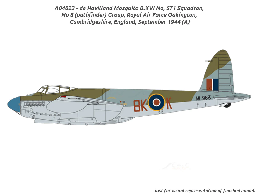 De Havilland Mosquito B.XVI 1:72 Airfix plastic model kit fighter jet - Image 10