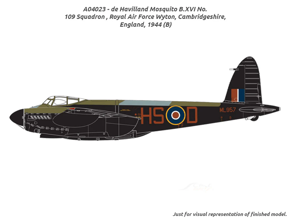 De Havilland Mosquito B.XVI 1:72 Airfix plastic model kit fighter jet - Image 11