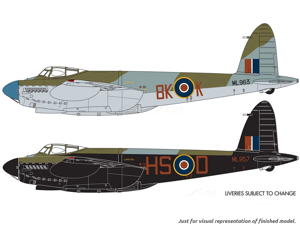 De Havilland Mosquito B.XVI 1:72 Airfix plastic model kit fighter jet - Image 2