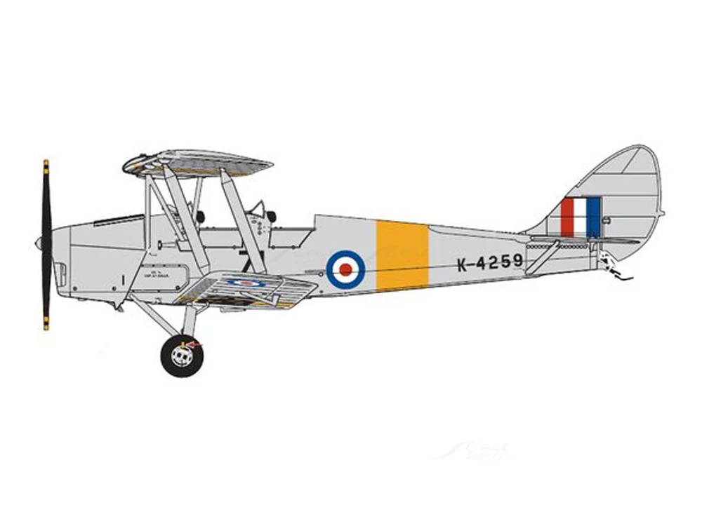 De Havilland Tiger Moth 1:48 Airfix plastic model kit fighter jet - Image 3