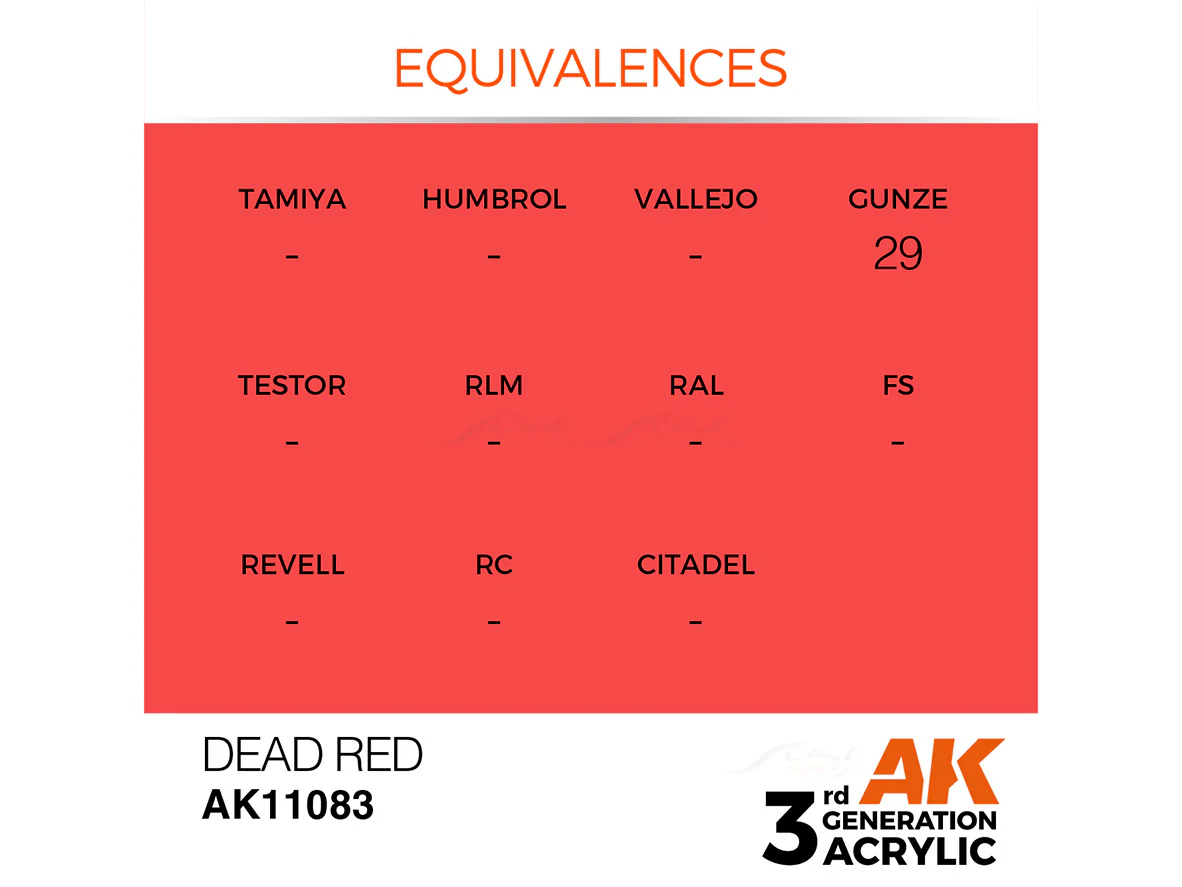 Dead Red 17ml AK Interactive acrylic color AK11083 - Image 2