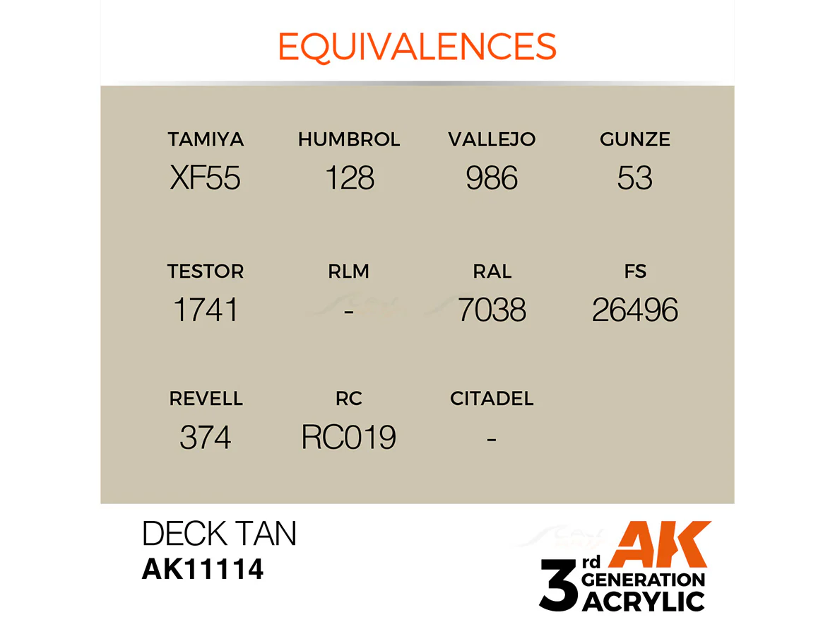Deck tan 17ml AK Interactive acrylic color AK11114 - Image 2