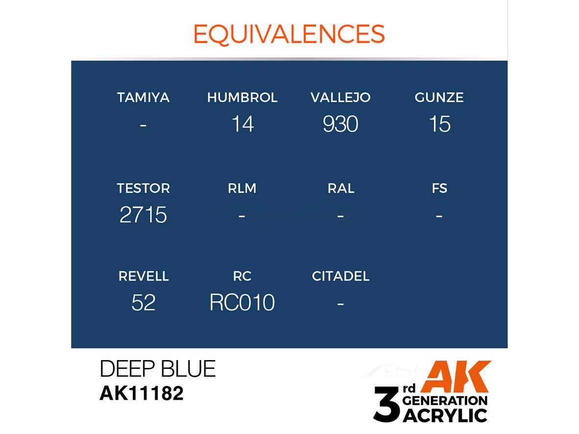 Deep Blue 17ml AK Interactive acrylic color AK11182 - Image 2