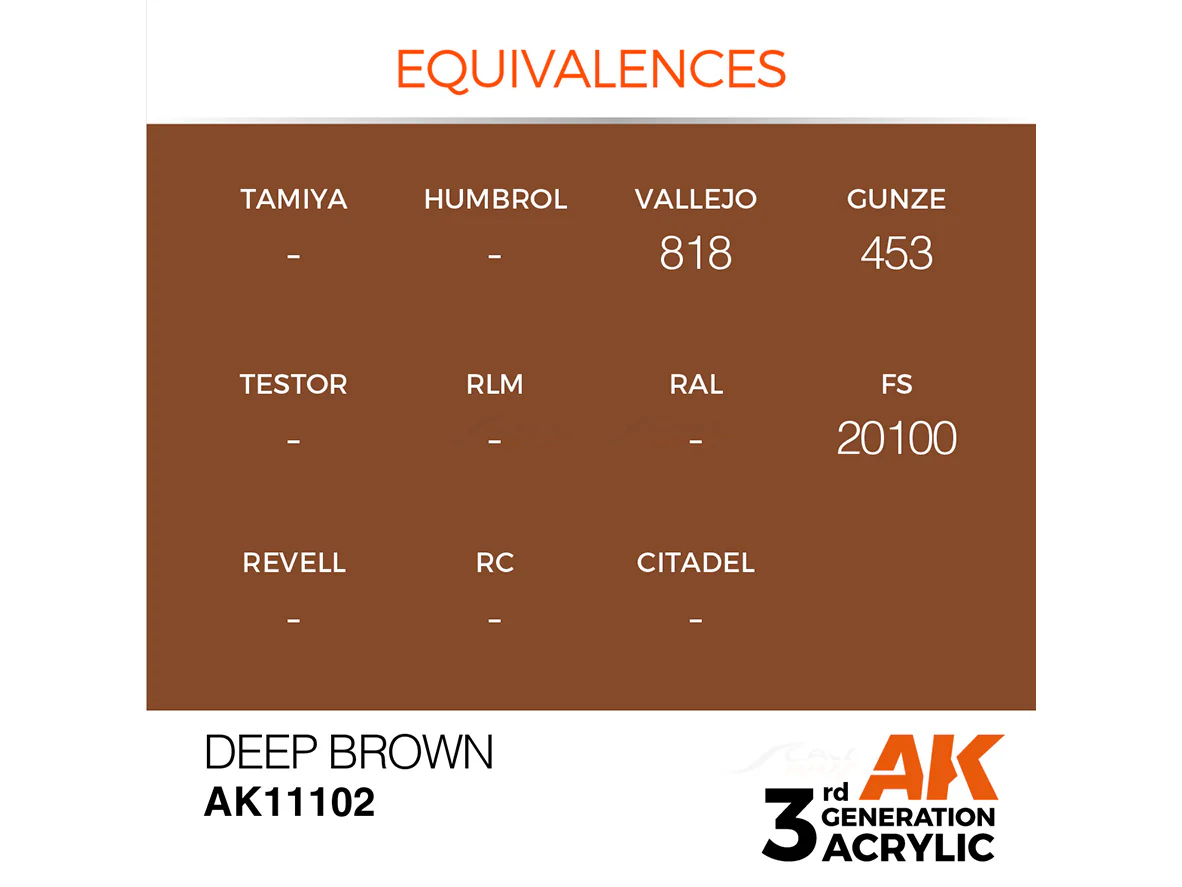 Deep Brown 17ml AK Interactive acrylic color AK11102 - Image 2