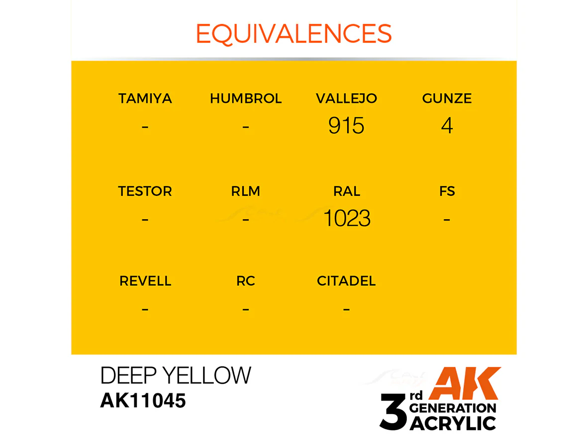Deep Yellow 17ml AK Interactive acrylic color AK11045 - Image 2