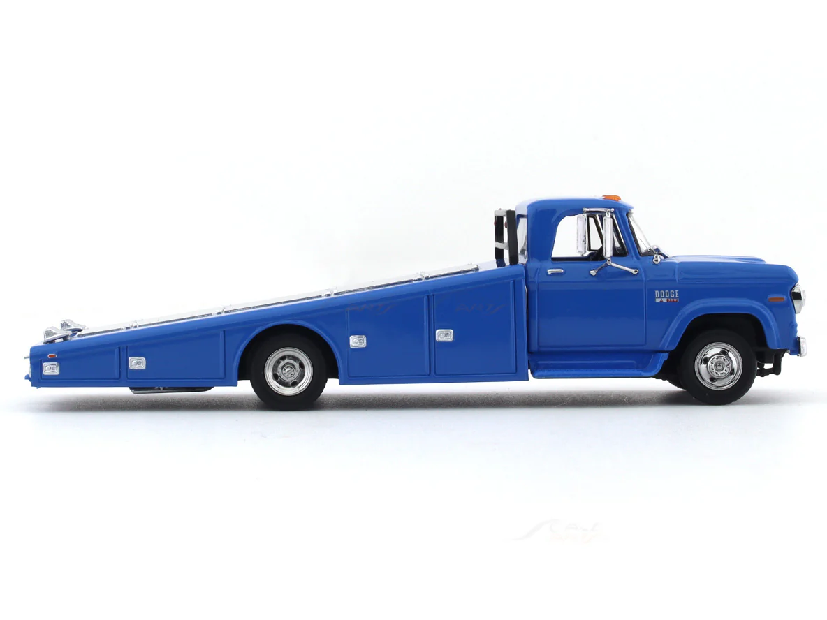 Dodge D300 Ramp Truck blue 1:64 Street Weapon diecast scale model car miniature - Image 5