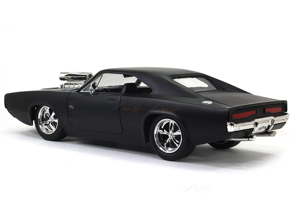 Dom's Dodge Charger matte Fast & Furious 1:24 Jada diecast Scale Model car - Image 3