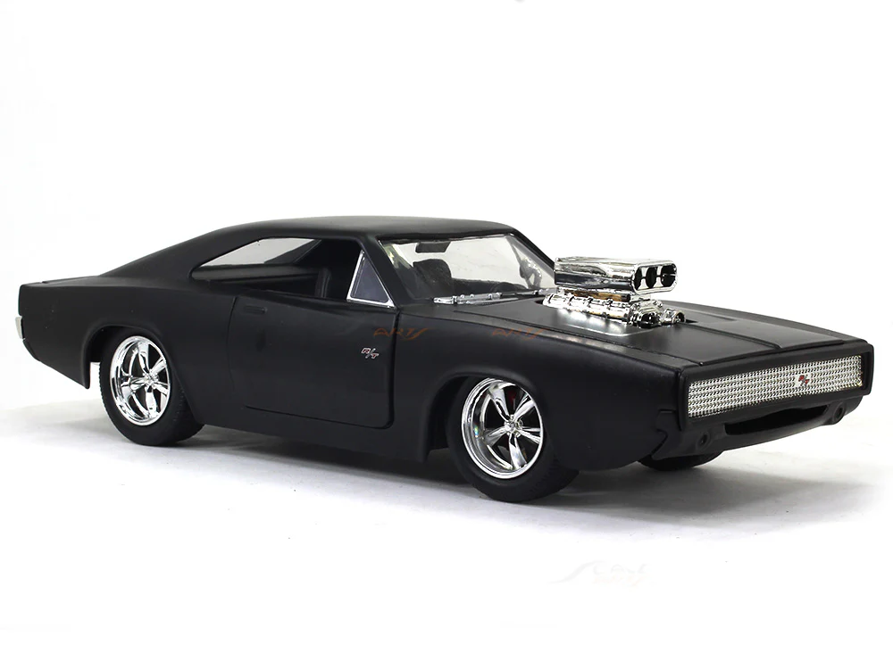 Dom's Dodge Charger matte Fast & Furious 1:24 Jada diecast Scale Model car - Image 6