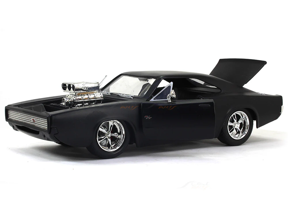 Dom's Dodge Charger matte Fast & Furious 1:24 Jada diecast Scale Model car - Image 7