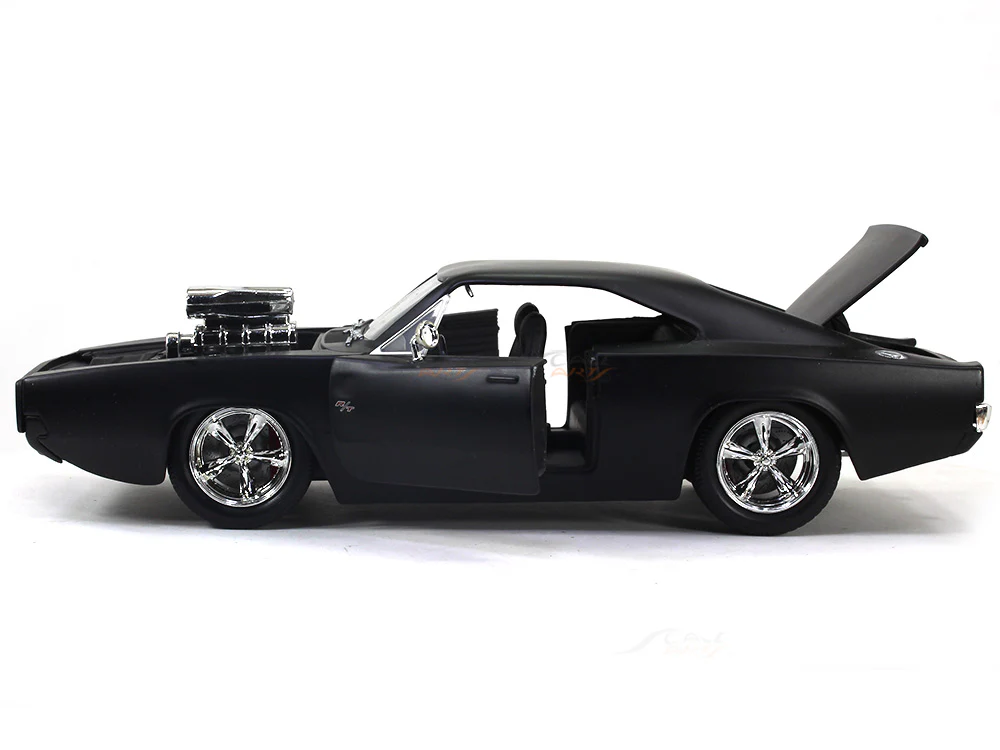Dom's Dodge Charger matte Fast & Furious 1:24 Jada diecast Scale Model car - Image 8