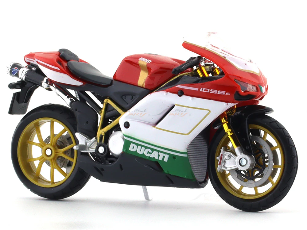 Ducati 1098 S Tricolor 1:18 Maisto licensed Scale Model bike collectible - Image 6