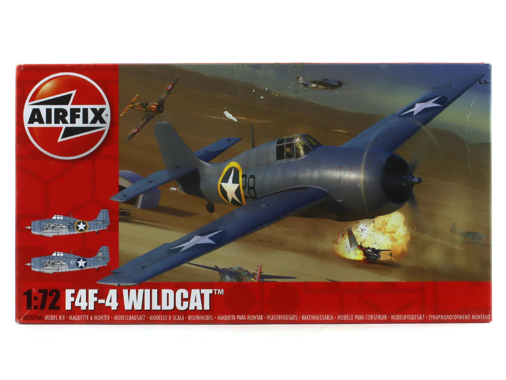 F4F-4 Wildcat 1:72 Airfix plastic model kit fighter jet