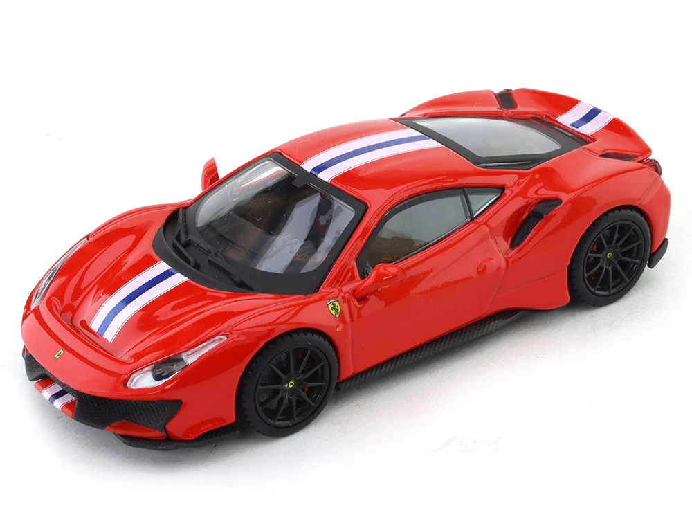 Ferrari 488 Pista red Signature Series 1:43 Bburago scale model car collectible - Image 7