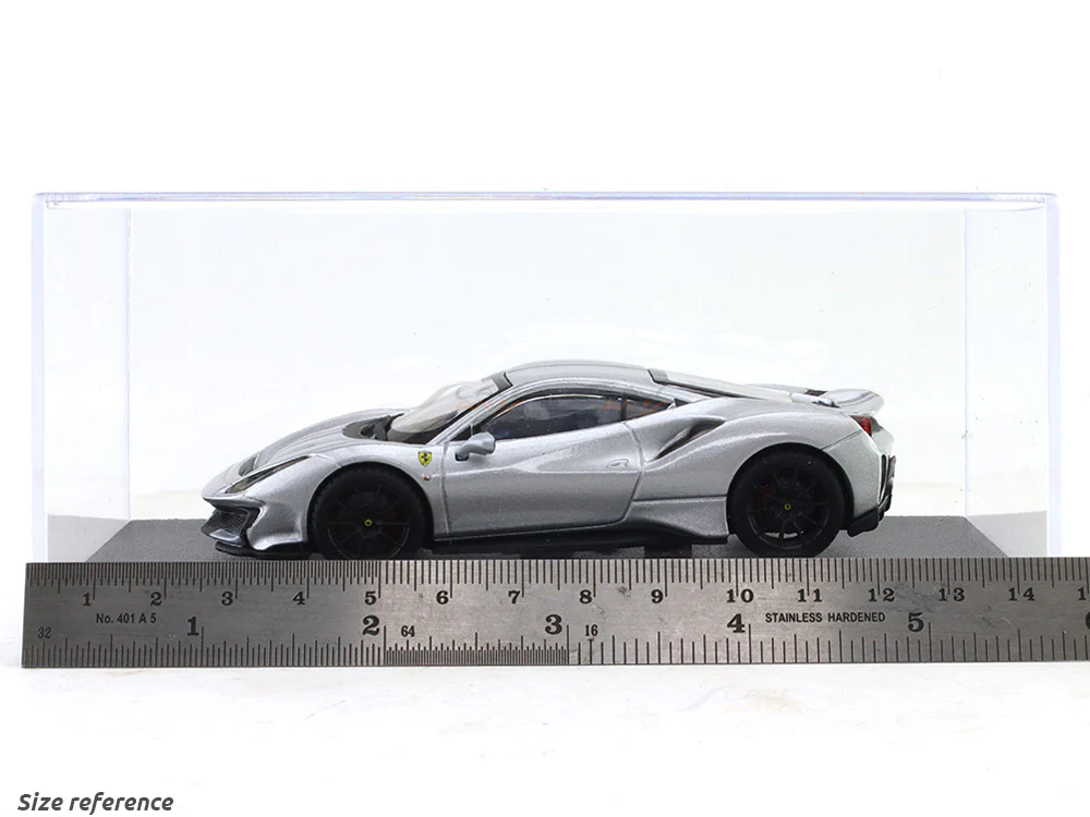 Ferrari 488 Pista silver Signature Series 1:43 Bburago scale model car collectible - Image 10