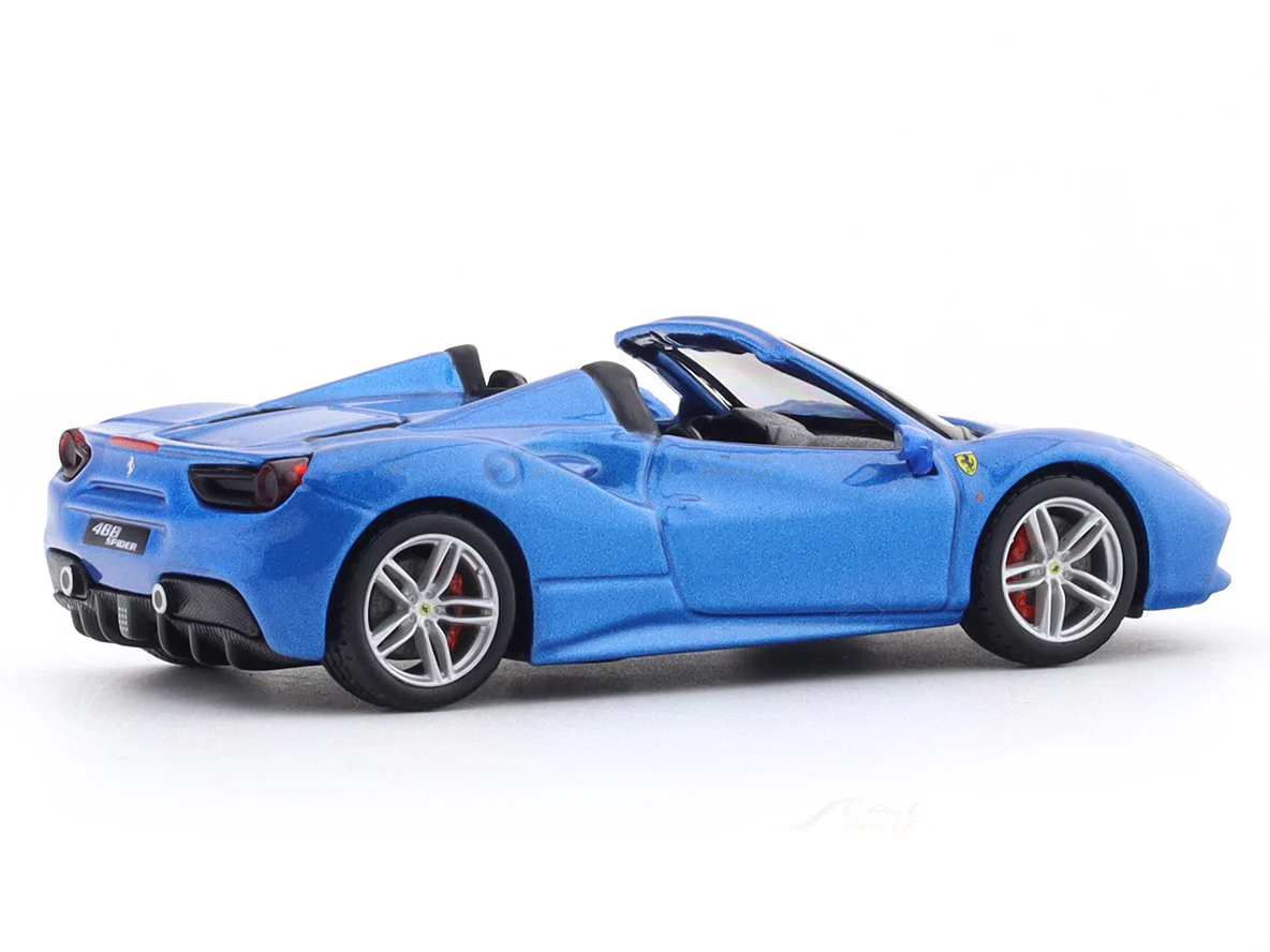 Ferrari 488 Spider blue 1:43 Bburago licensed diecast scale model car - Image 4