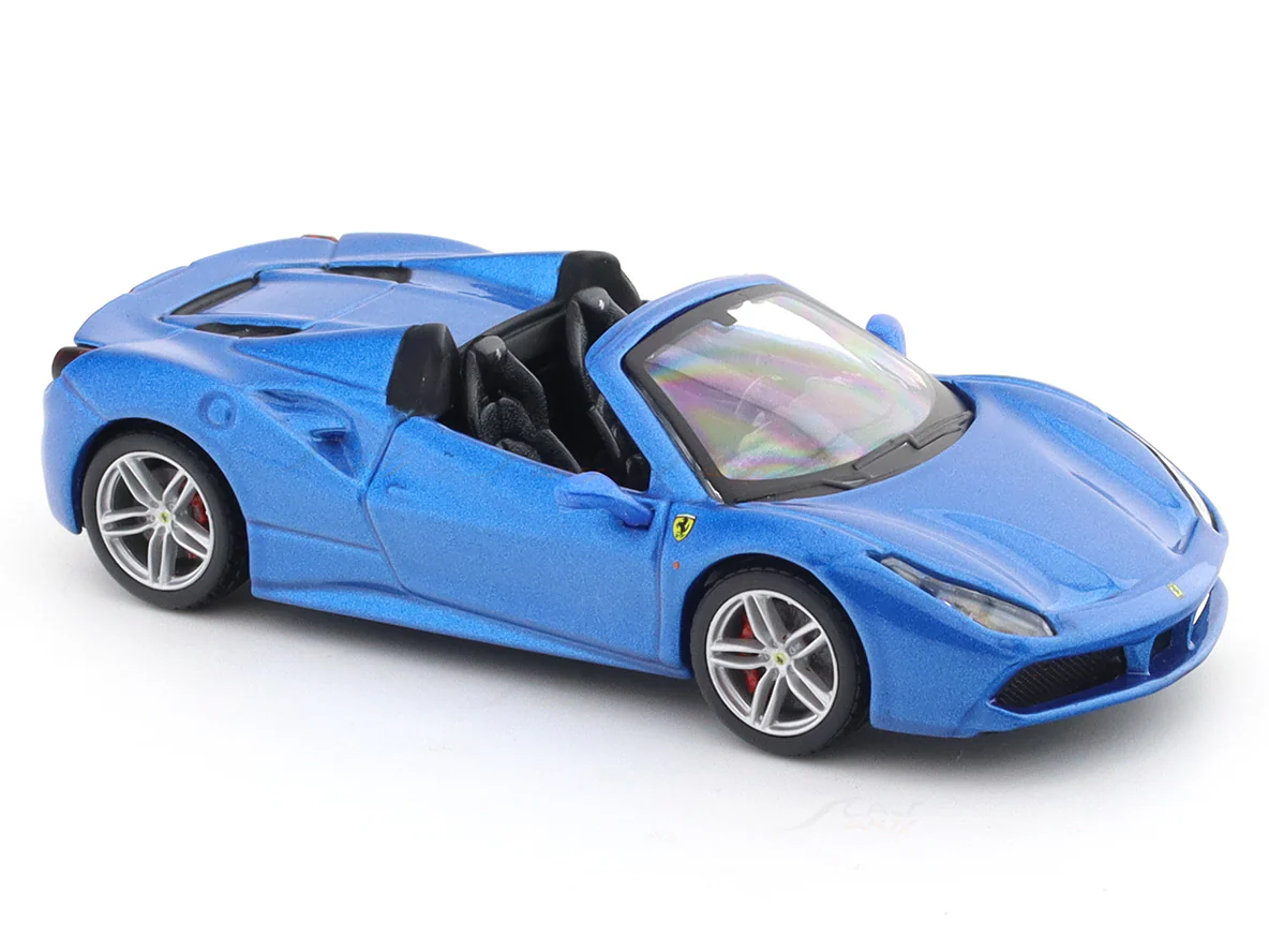 Ferrari 488 Spider blue 1:43 Bburago licensed diecast scale model car - Image 7