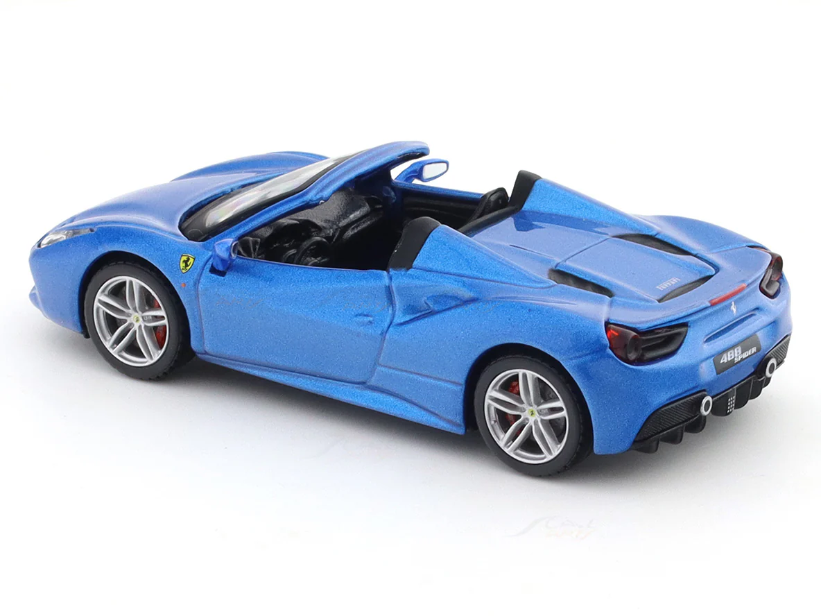 Ferrari 488 Spider blue 1:43 Bburago licensed diecast scale model car - Image 8