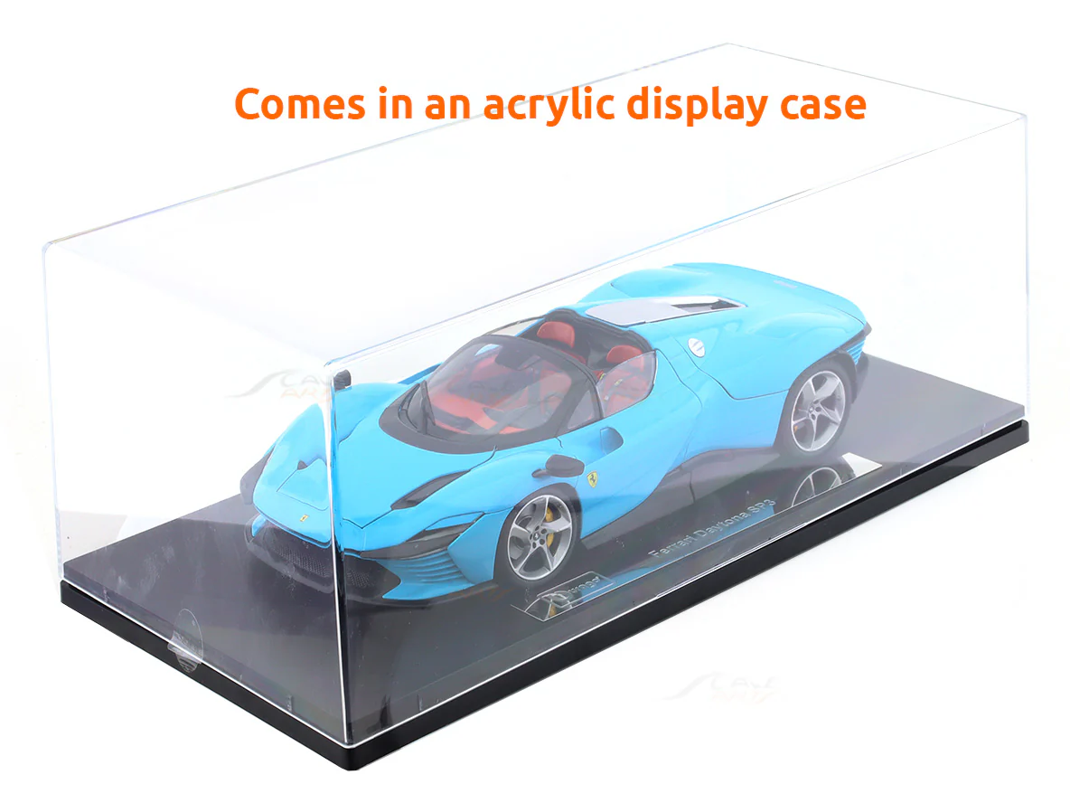 Ferrari Daytona SP3 Blue 1:18 Bburago Deluxe Edition licensed diecast scale model car collectible - Image 20