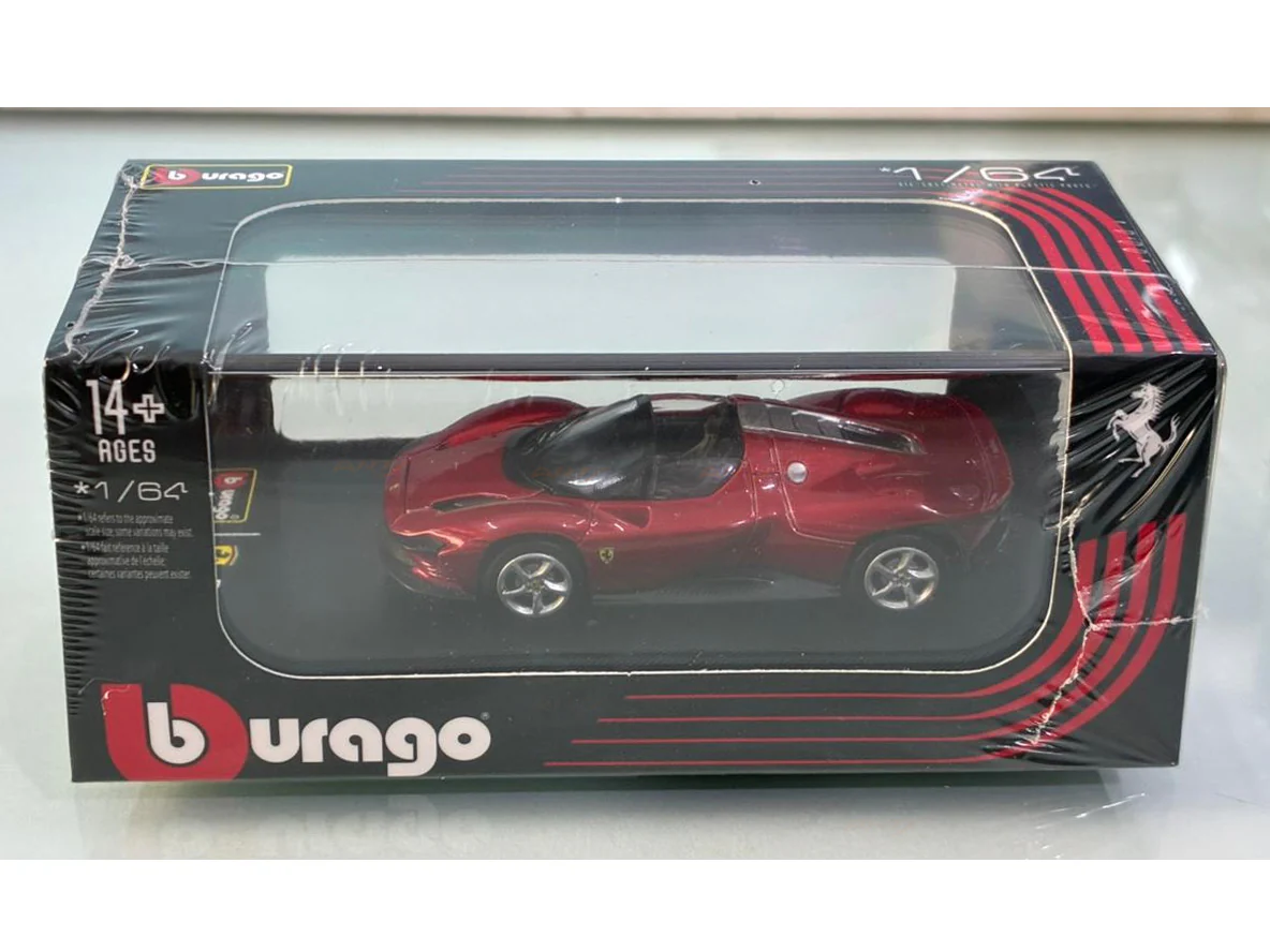 Ferrari Daytona SP3 red 1:64 Bburago Licensed Diecast Scale Model Car Collectible - Image 2