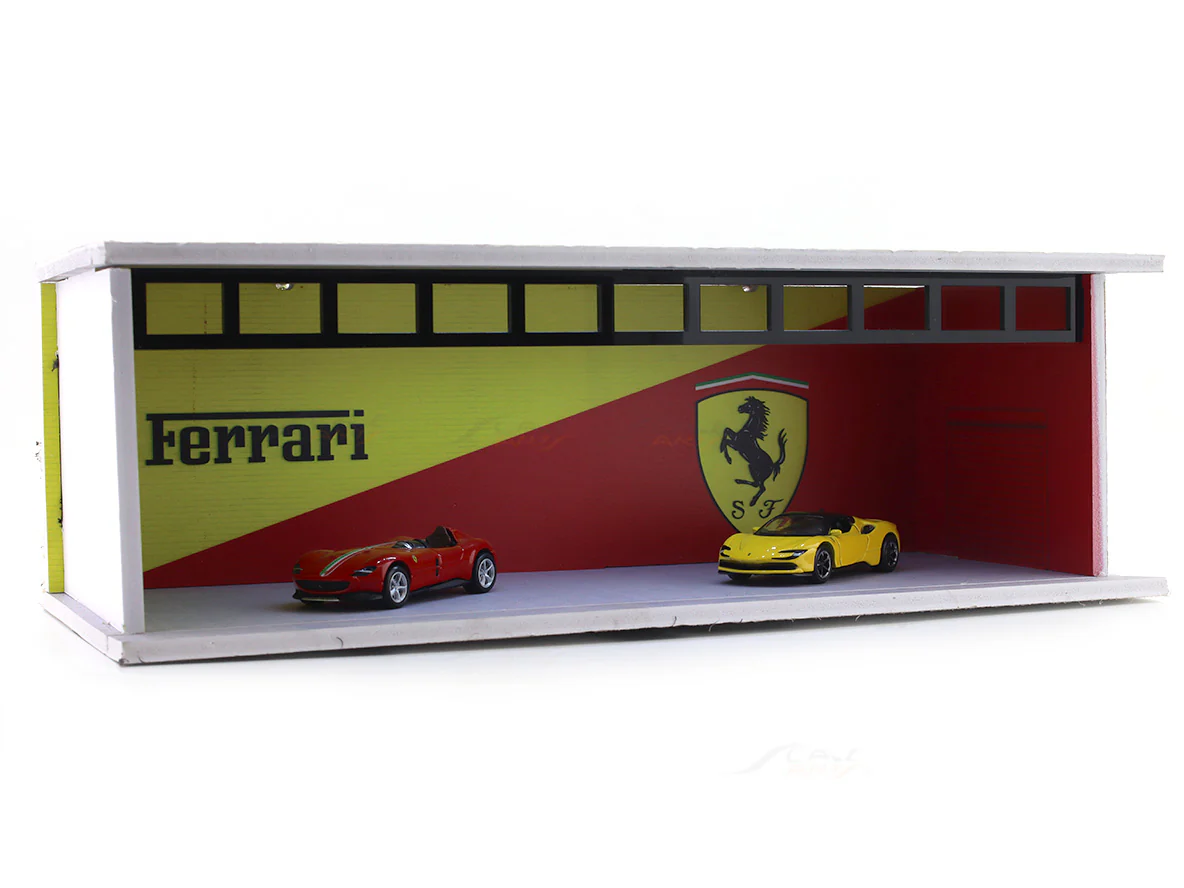 Ferrari Diorama with 2 Cars & Power Unit 1:64 Scale Collectible model - Image 4