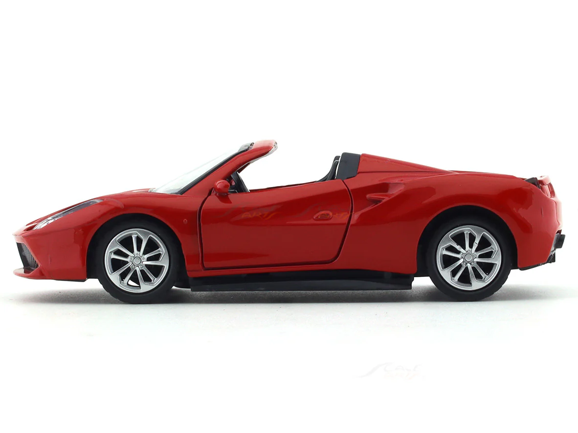 Ferrari like red pull back alloy car - Image 2