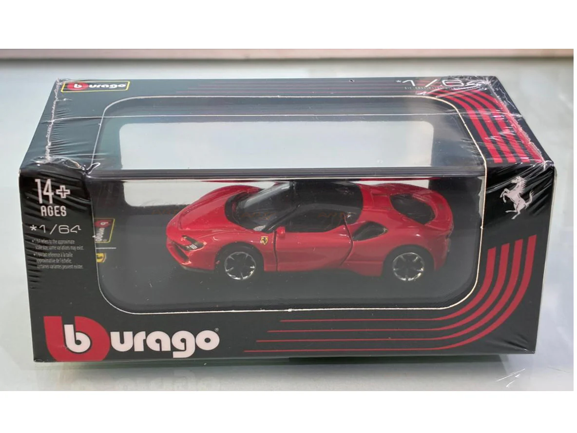 Ferrari SF90 Stradale red 1:64 Bburago Licensed Diecast Scale Model Car Collectible - Image 2