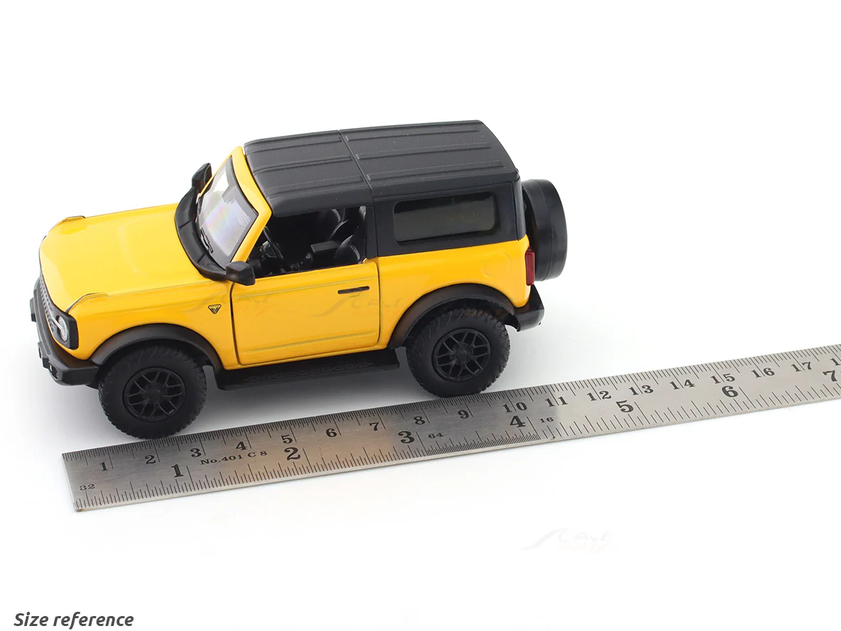 Ford Bronco Badlands yellow 1:33-42 RMZ City licensed pull back car scale model - Image 10